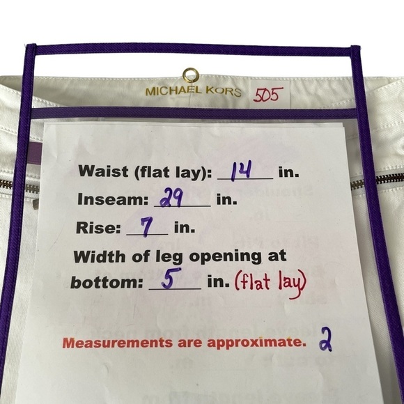 Michael Kors Skinny White Stretch Jeans Size 2 - Picture 7 of 8